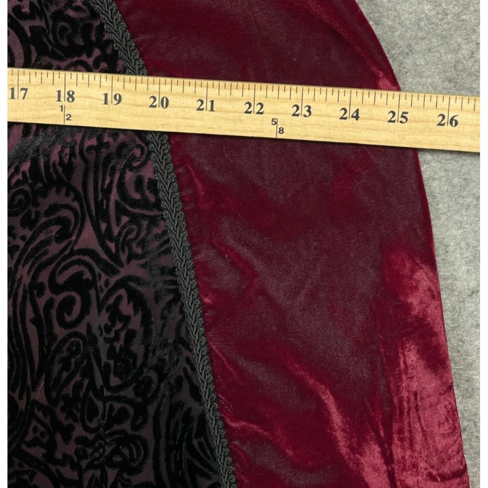 Vintage Lip Service Dress Red Black XL Velvet Gothic Renaissance Vampire - Picture 15 of 16